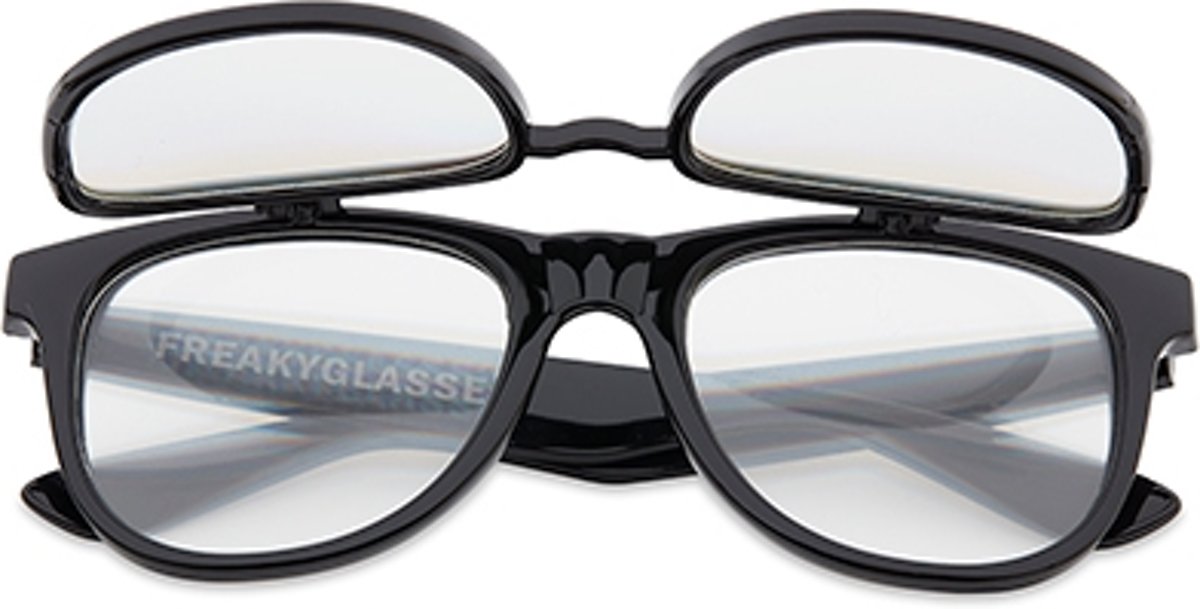 Flipstyle spacebril zwart | dubbel effect